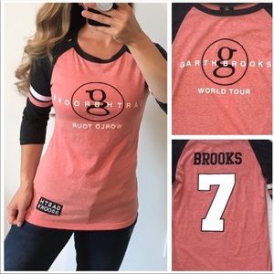 Garth Brooks World Tour baseball Tee